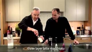 aerolatte  milk frother makes three layer caffè latte macchiato [upl. by Anirtac]