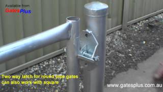 Gate Latch 2 way for round pipe and square [upl. by Iv737]