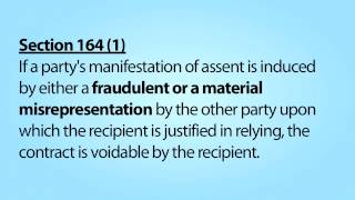 23 Contracts Misrepresentation [upl. by Lasser]