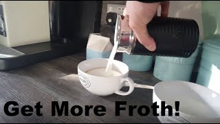 How to Get More Froth from Your Nespresso Coffee Aeroccino  Nespresso tips and help [upl. by Behm]