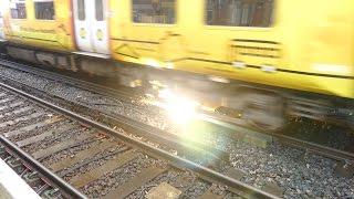 Merseyrail 507 009 making arcs at Birkdale station [upl. by Rovaert]