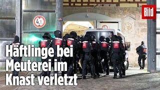 Gefängnismeuterei Polizei stürmt Knast in Thüringen  JVA Untermaßfeld [upl. by Chipman]